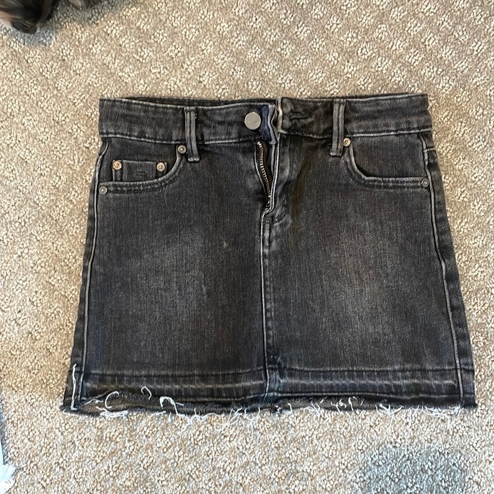 Black Denim Jean Skirt